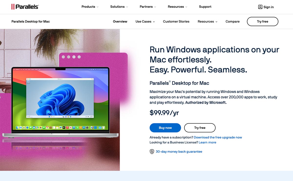Parallels Desktop for Mac Product Pages thumbnail